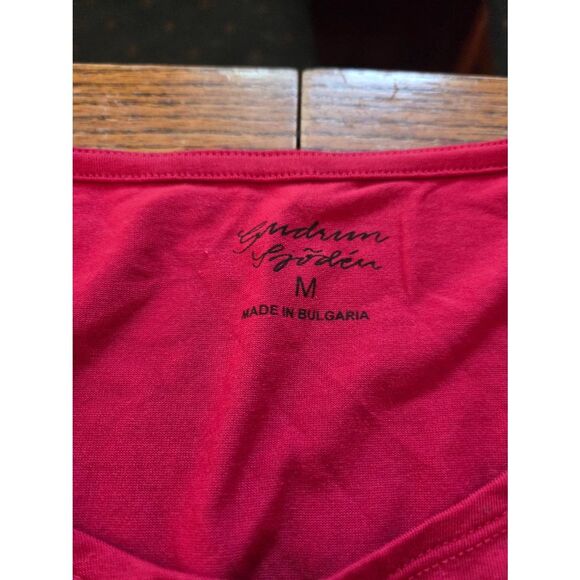 NWT Gudrun Sjoden red jersey high low swing  dress sz Medium - Picture 2 of 5